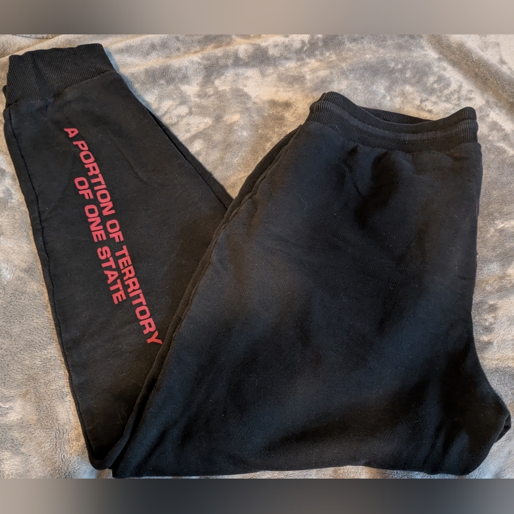 ASOS Black and Red Track Pants Tapered Fit